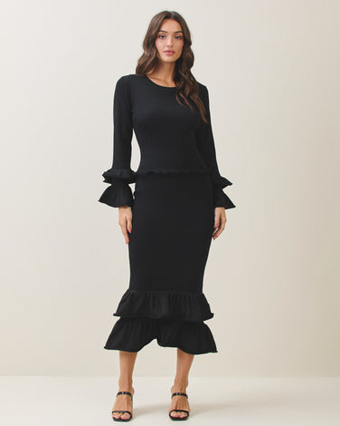 Ruffle Knit top & skirt set