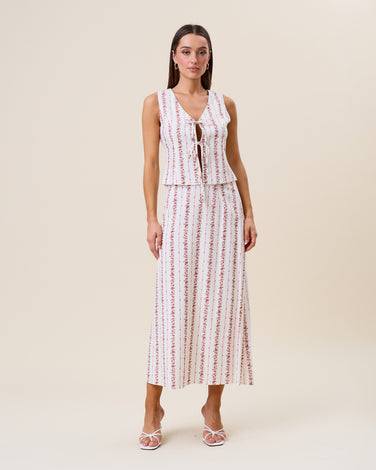 Floral vest top & skirt set