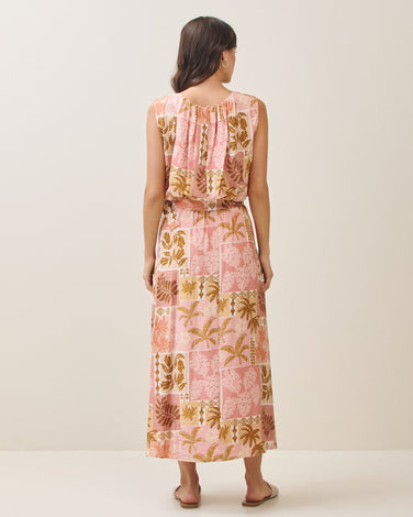 Botanical bubble top & skirt set