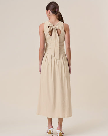 Open tie back top & skirt set