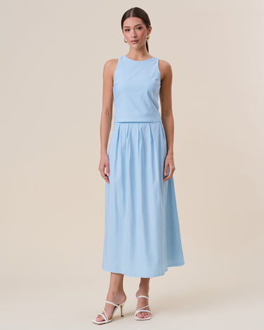 Open tie back top & skirt set