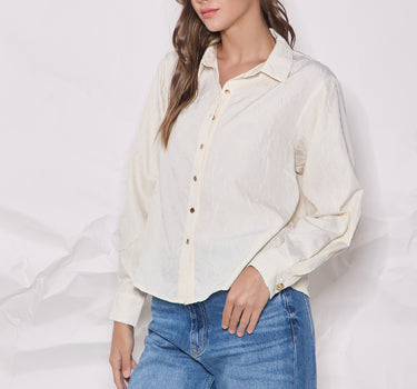 Textured Button Down Shirt