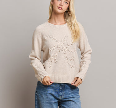 Snowflake Embroidery Sweater