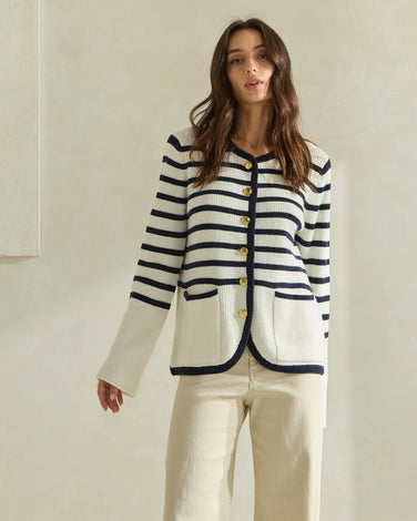 Striped Sweater Cardigan