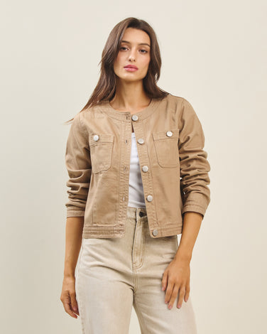 Colored denim twill jacket