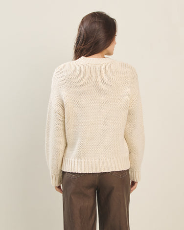 Contrast stitched sweater
