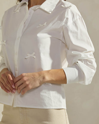 Bow-embellished Shirt
