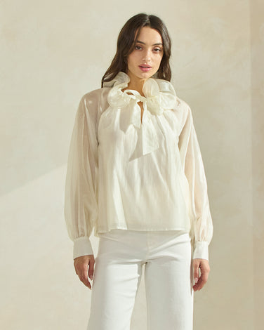 Ruffle Neck Blouse