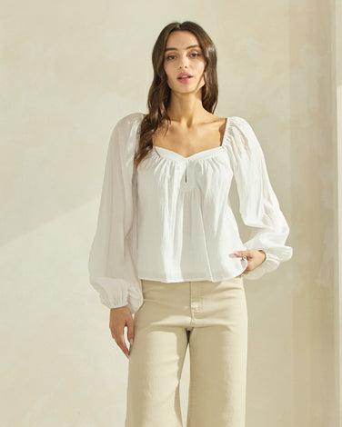 Sweetheart Neck Blouse