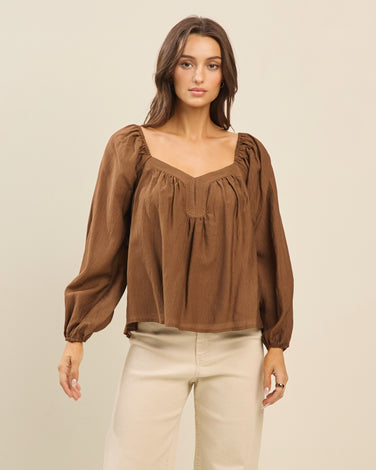 Sweetheart Neck Blouse