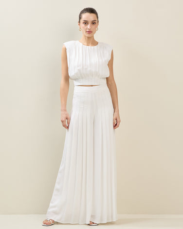 Pleated Sleeveless Top