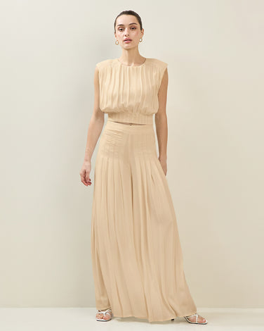 Pleated Wide Leg Pants
