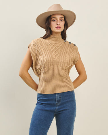 Button sweater vest