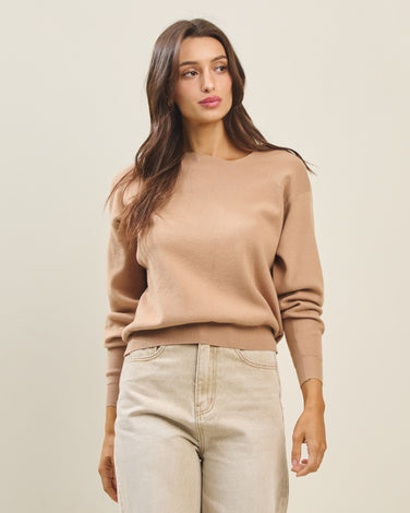 Asymmetric neckline sweater
