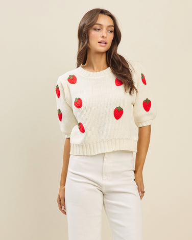 Strawberry sweater top