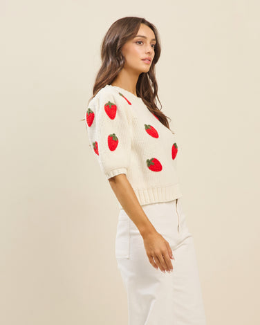 Strawberry sweater top