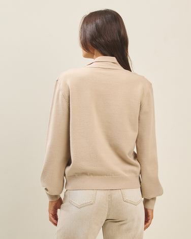 Tie neck sweater