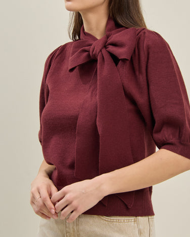 Bow sweater top