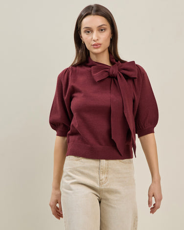 Bow sweater top