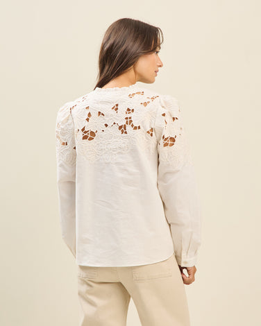 Embroidered cotton blouse