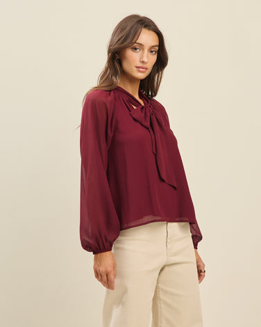 Bow chiffon blouse