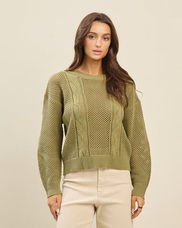 Open knit light weight sweater