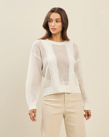 Open knit light weight sweater