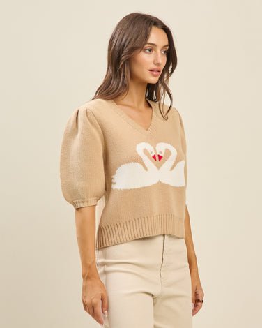 Swan sweater top