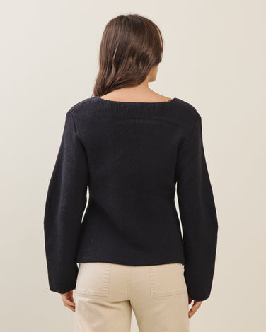 Jewel button structured cardigan