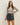 Vegan leather studded mini skort