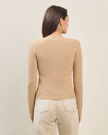 Gold button v-neck cardigan