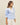 Colorblock pinstripe blouse
