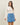 Scallop patch pocket denim skirt