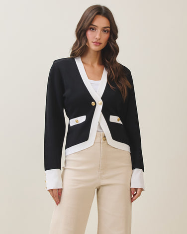 Contrast cardigan