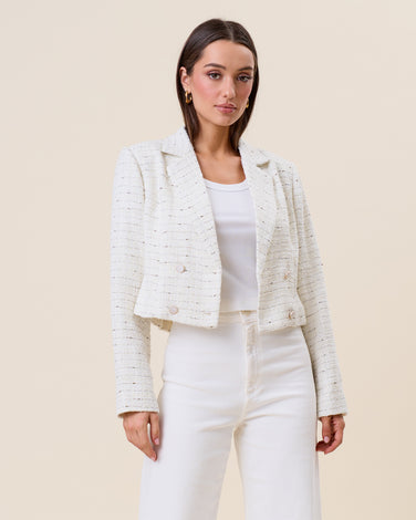 Tweed double breasted blazer