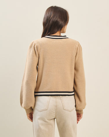 Knot button cardigan