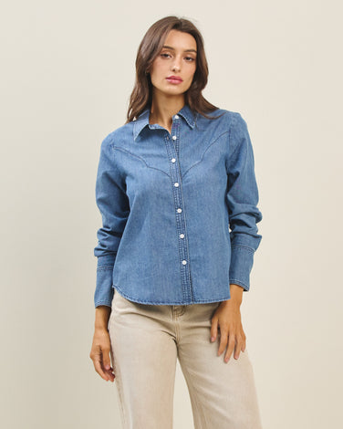 Western denim shirt