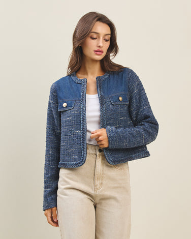 Denim tweed jacket
