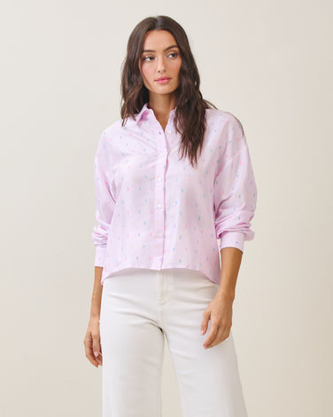 Textured pin stripe shirt