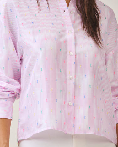 Textured pin stripe shirt