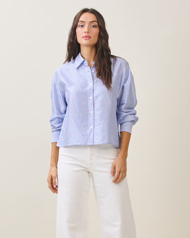 Textured pin stripe shirt