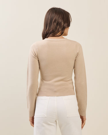 Cardigan with front tie