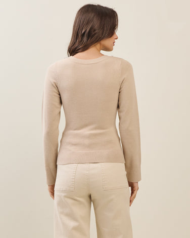 Embellished neckline sweater