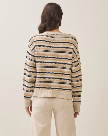 Textured striped sweater