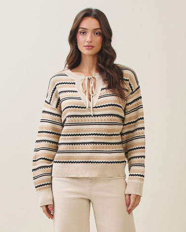 Textured striped sweater