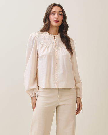 Button up peasant blouse