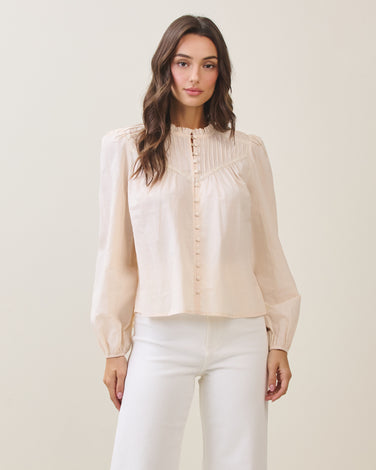 Button up peasant blouse