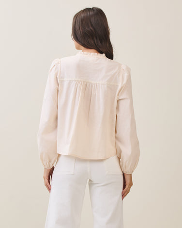 Button up peasant blouse