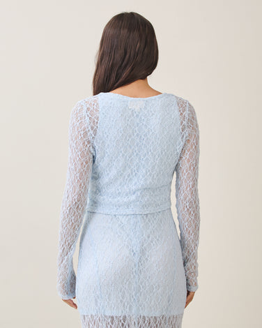 Textured mesh cardigan