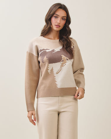 Ski graphic sweater